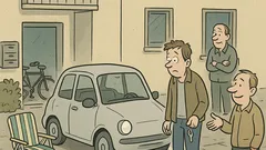 Witz: Wagen steht seit Tagen, Platz verteidigt